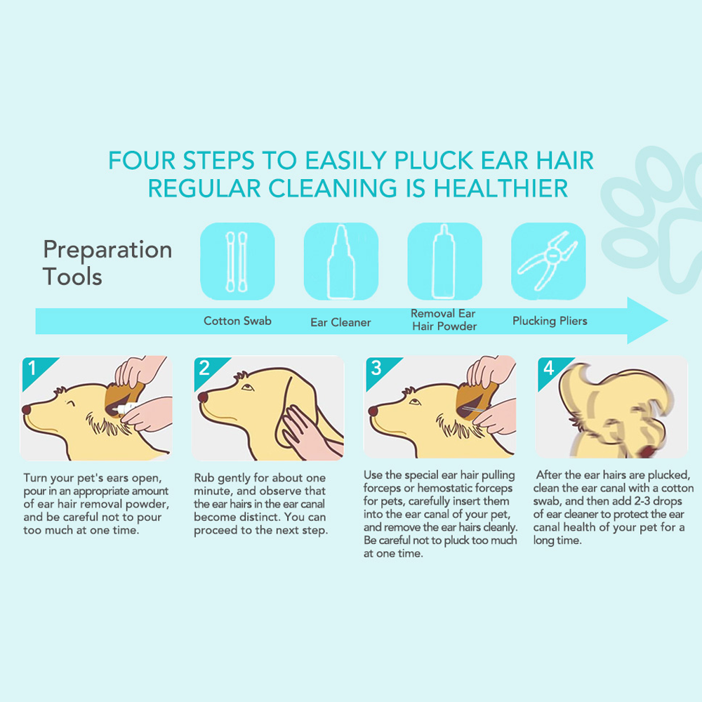 پودر پاک‌کننده و ضدعفونی‌کننده گوش سگ و گربه ELAIMEI
